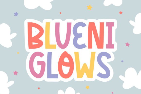 Blueni Glows: The Cute Display Font for Small Business Branding