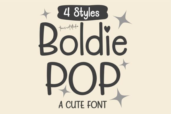Boldie Pop Bundle: A Whimsical Display Font for Joyful Designs