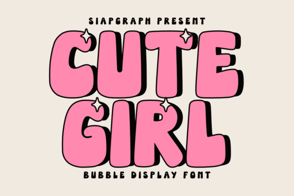 Cute Girl Display Font for Playful Web Design