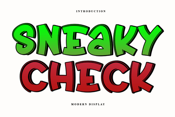 Elevate Your Brand Identity with Sneaky Check Display Fonts