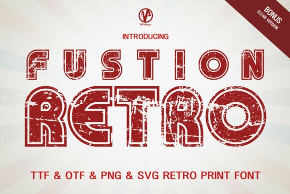 Fusion Retro: A Vintage Grunge Display Font for Makers