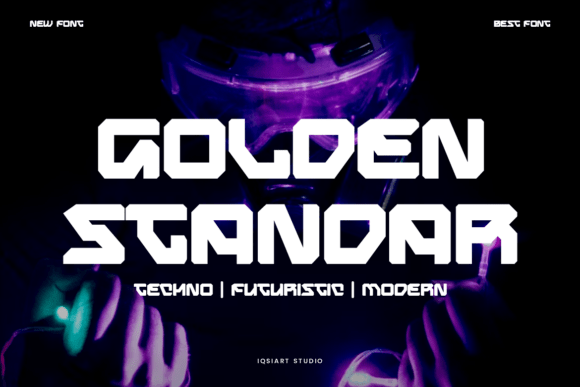 Golden Standar: A Futuristic Display Font for Bold Editorial Design