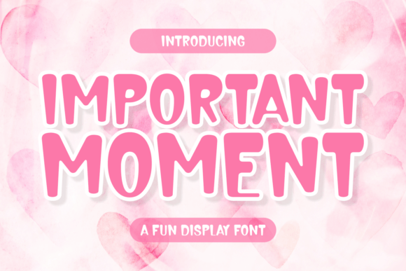 Important Moment: A Charming Display Font for Editorial Design