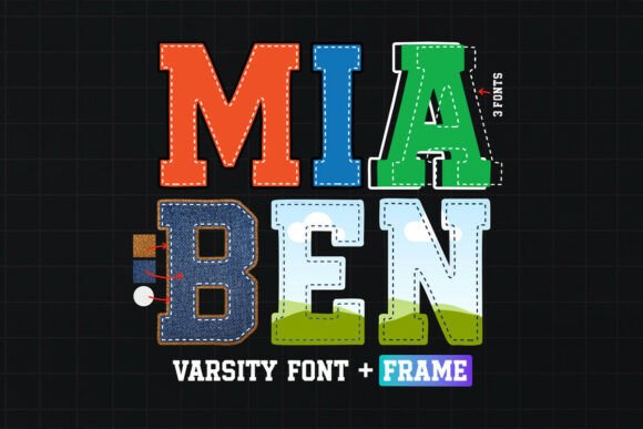 Mia Ben: The Varsity Display Font for Crafters