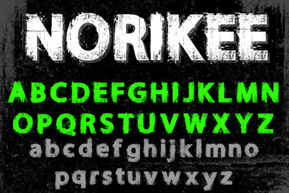 Norikee: A Bold Stencil Brush Font for Impactful Branding