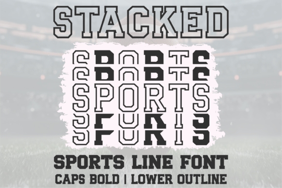 Stacked Sports Line Font for Bold Team Branding